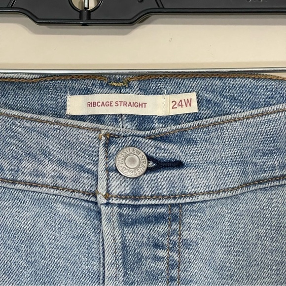 Levi’s rib cage straight blue jeans NWT women’s size 24W - Picture 6 of 10